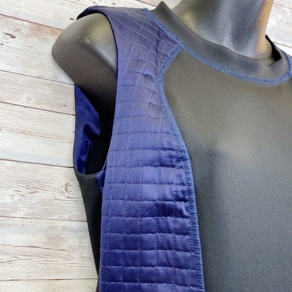 SANDRO Paris Reputation Color-block Scuba Quilted Panel Short Mini Sheath Dress - Picture 2 of 9